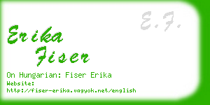 erika fiser business card